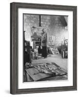 Architect Le Corbusier Working-null-Framed Photographic Print