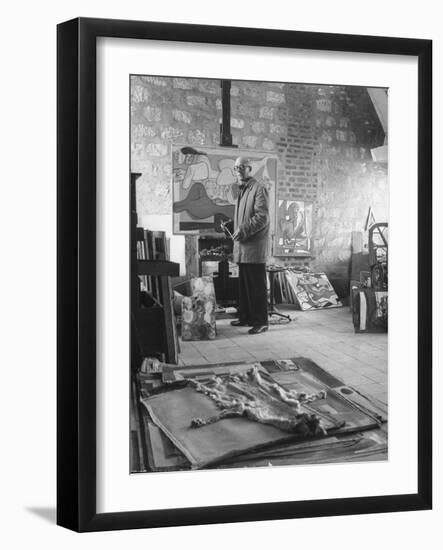 Architect Le Corbusier Working-null-Framed Photographic Print