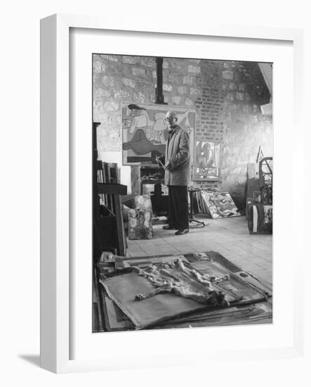 Architect Le Corbusier Working-null-Framed Photographic Print