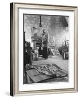 Architect Le Corbusier Working-null-Framed Photographic Print