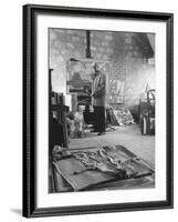 Architect Le Corbusier Working-null-Framed Photographic Print