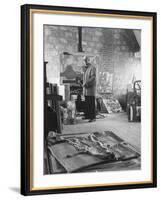 Architect Le Corbusier Working-null-Framed Photographic Print