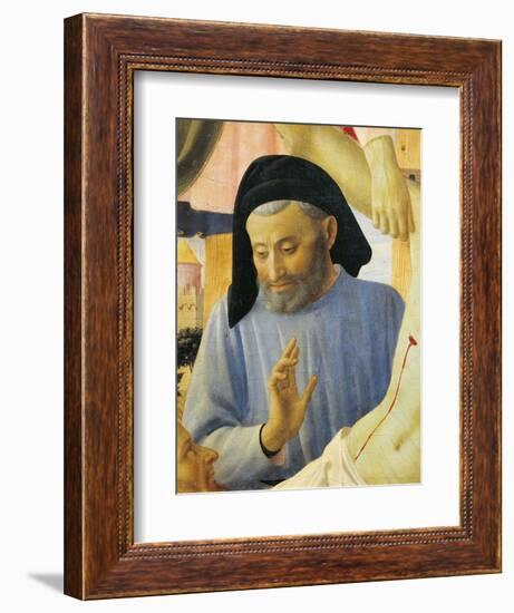 Architect Michelozzo, Detail from Deposition from Cross or Altarpiece of Holy Trinity, Circa 1432-Giovanni Da Fiesole-Framed Giclee Print