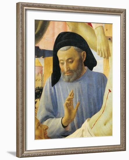 Architect Michelozzo, Detail from Deposition from Cross or Altarpiece of Holy Trinity, Circa 1432-Giovanni Da Fiesole-Framed Giclee Print