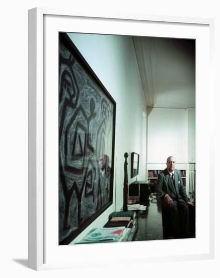 Architect Mies Van Der Rohe at Home-null-Framed Premium Photographic Print
