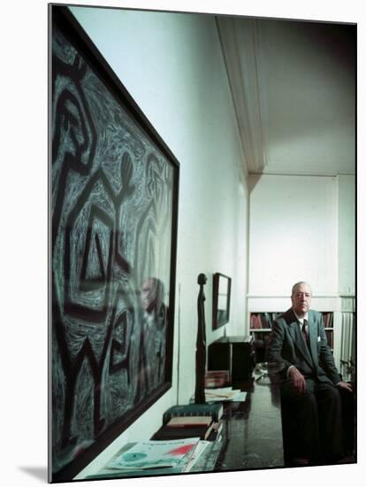 Architect Mies Van Der Rohe at Home-null-Mounted Premium Photographic Print