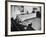 Architect Mies Van Der Rohe Relaxing on Couch While Smoking Cigar and Reading at Home-null-Framed Premium Photographic Print