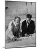 Architect Pietro Belluschi and Walter Gropius Looking over Some Blue Prints-Carl Mydans-Mounted Photographic Print