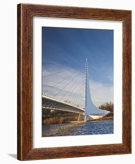 Architect Santiago Calatrava, Sundial Bridge, Turtle Bay Park, Redding, California, Usa-Walter Bibikow-Framed Photographic Print