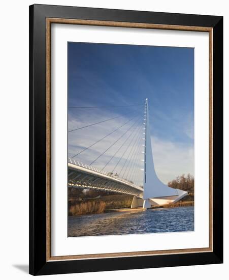 Architect Santiago Calatrava, Sundial Bridge, Turtle Bay Park, Redding, California, Usa-Walter Bibikow-Framed Photographic Print