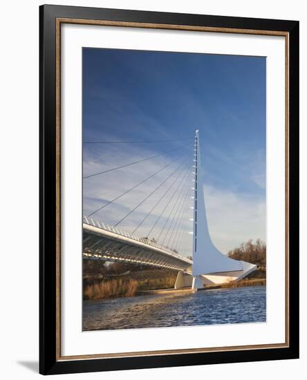 Architect Santiago Calatrava, Sundial Bridge, Turtle Bay Park, Redding, California, Usa-Walter Bibikow-Framed Photographic Print