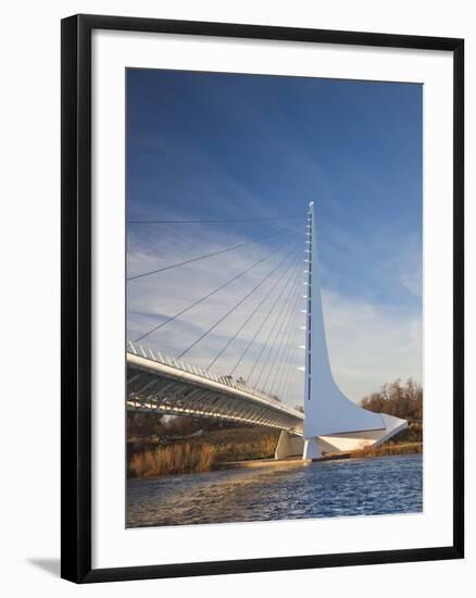 Architect Santiago Calatrava, Sundial Bridge, Turtle Bay Park, Redding, California, Usa-Walter Bibikow-Framed Photographic Print