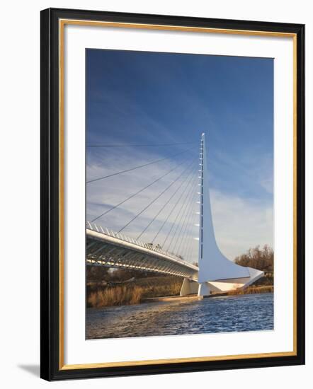 Architect Santiago Calatrava, Sundial Bridge, Turtle Bay Park, Redding, California, Usa-Walter Bibikow-Framed Photographic Print