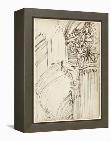 Architects Sketchbook I-Ethan Harper-Framed Stretched Canvas