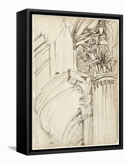 Architects Sketchbook I-Ethan Harper-Framed Stretched Canvas