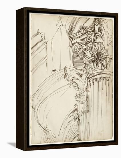 Architects Sketchbook I-Ethan Harper-Framed Stretched Canvas