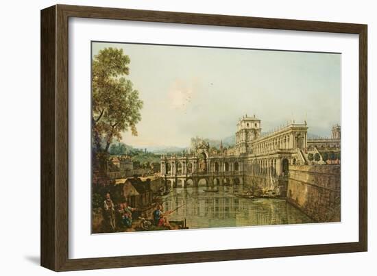 Architectural Capriccio, C.1765-Bernardo Bellotto-Framed Giclee Print