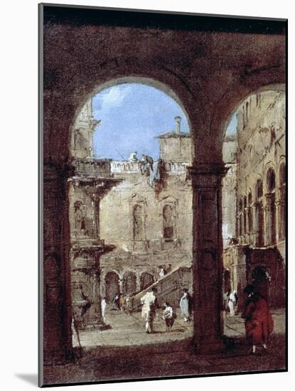 Architectural Capriccio, c.1770-Francesco Guardi-Mounted Giclee Print