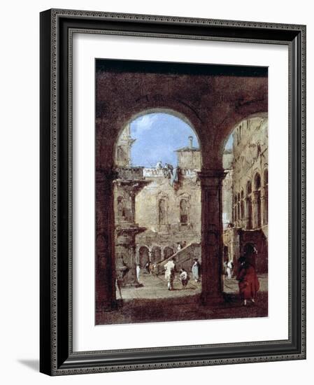 Architectural Capriccio, c.1770-Francesco Guardi-Framed Giclee Print