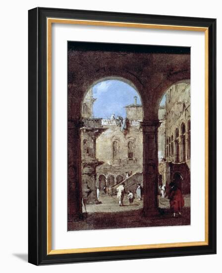 Architectural Capriccio, c.1770-Francesco Guardi-Framed Giclee Print