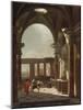 Architectural Capriccio with Oriental Figures-Jan Baptist Weenix-Mounted Giclee Print