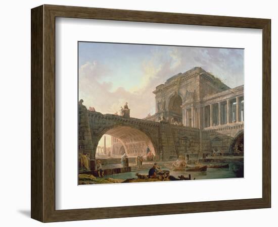 Architectural Capriccio-Hubert Robert-Framed Giclee Print