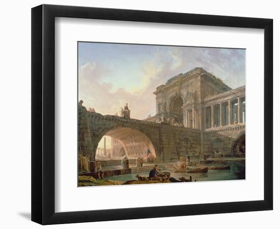 Architectural Capriccio-Hubert Robert-Framed Giclee Print