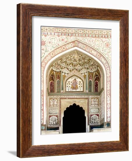 Architectural Detail. Amber Fort. Jaipur. Rajasthan. India-Tom Norring-Framed Photographic Print