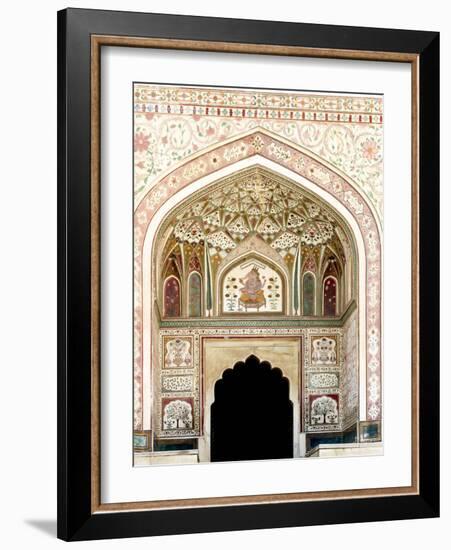 Architectural Detail. Amber Fort. Jaipur. Rajasthan. India-Tom Norring-Framed Photographic Print