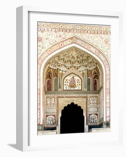 Architectural Detail. Amber Fort. Jaipur. Rajasthan. India-Tom Norring-Framed Photographic Print