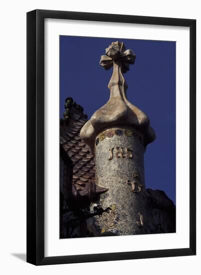 Architectural Detail from Batllo House, 1907-Antonio Gaudi-Framed Giclee Print