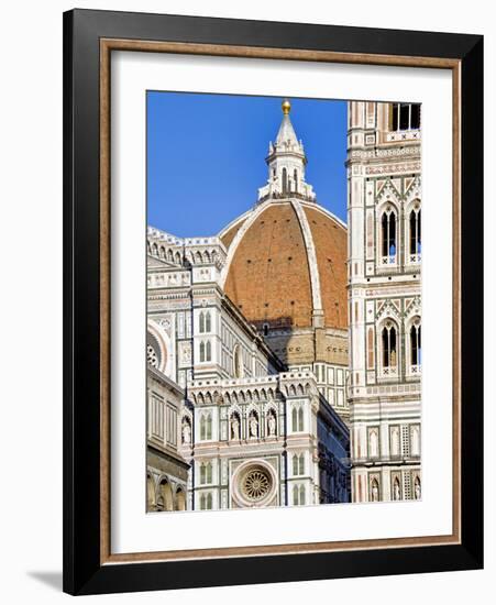 Architectural Detail of a Cathedral, Duomo Santa Maria Del Fiore, Florence, Tuscany, Italy-null-Framed Photographic Print