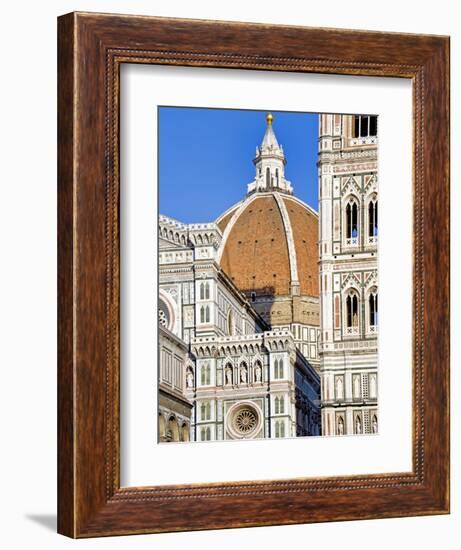 Architectural Detail of a Cathedral, Duomo Santa Maria Del Fiore, Florence, Tuscany, Italy-null-Framed Photographic Print