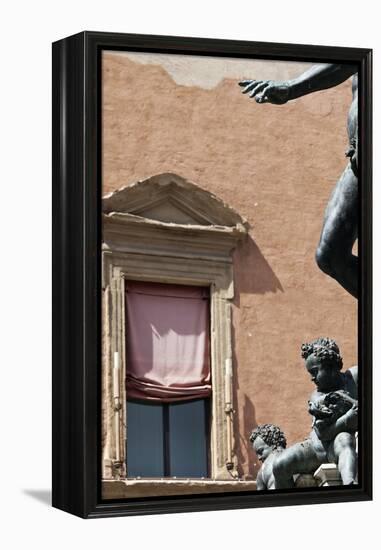 Architectural Detail of Statue Nettuno-Julian Castle-Framed Stretched Canvas