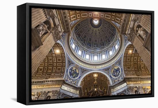 Architectural Detail of the Interior of St. Peter's Basilica, Vatican City, the Vatican.-Cahir Davitt-Framed Premier Image Canvas