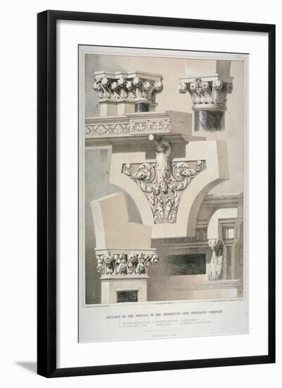 Architectural Details, Fleet Street, City of London, 1861-Robert Dudley-Framed Giclee Print