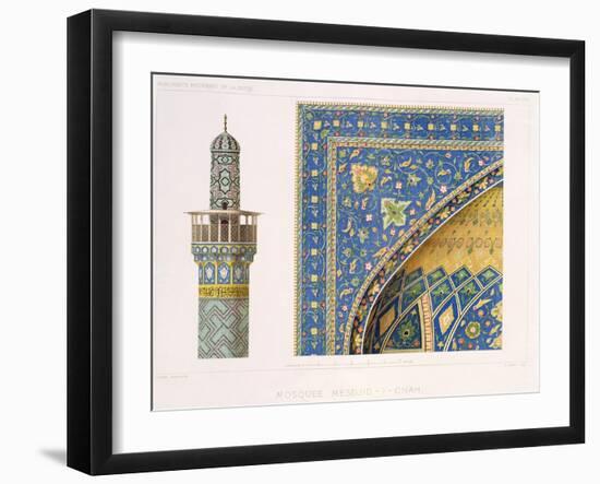 Architectural Details from the Mesdjid-I-Shah, Isfahan, Plate 12-13 from Modern Monuments of Persia-Pascal Xavier Coste-Framed Giclee Print