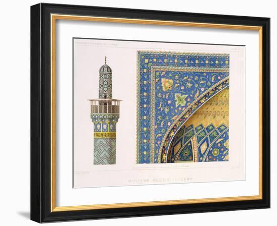 Architectural Details from the Mesdjid-I-Shah, Isfahan, Plate 12-13 from Modern Monuments of Persia-Pascal Xavier Coste-Framed Giclee Print