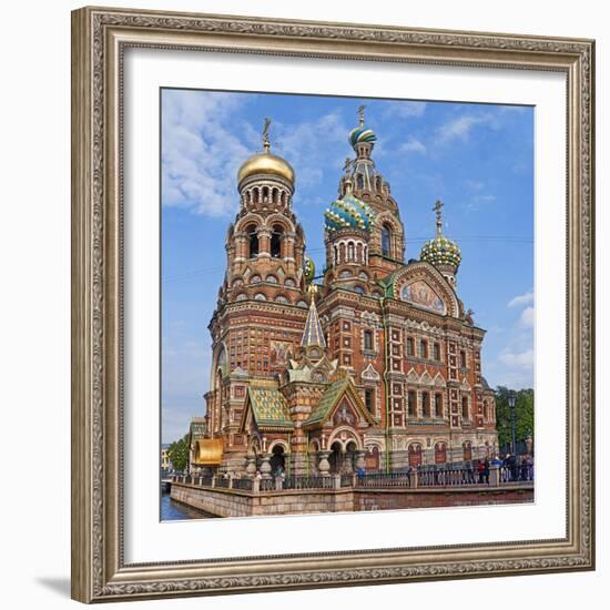 Architectural Details of a Church, Church of the Savior on Blood, St. Petersburg, Russia-null-Framed Photographic Print