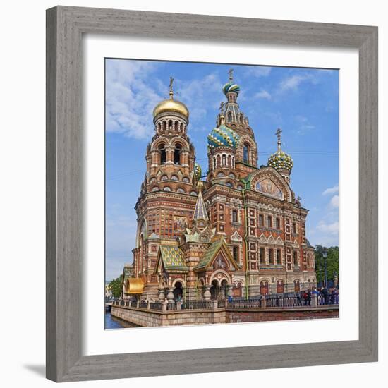 Architectural Details of a Church, Church of the Savior on Blood, St. Petersburg, Russia-null-Framed Photographic Print