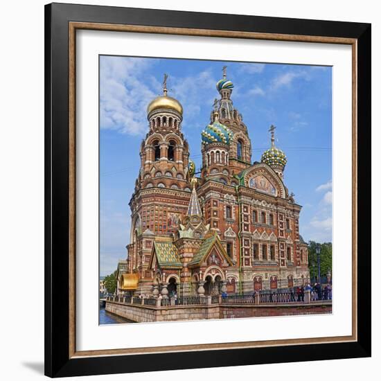 Architectural Details of a Church, Church of the Savior on Blood, St. Petersburg, Russia-null-Framed Photographic Print