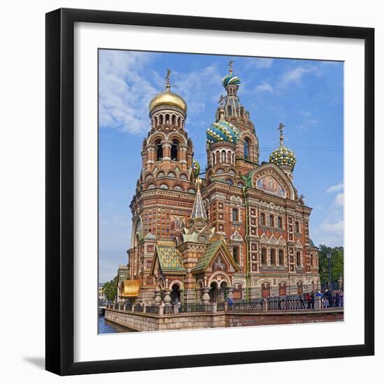 Architectural Details of a Church, Church of the Savior on Blood, St. Petersburg, Russia-null-Framed Photographic Print