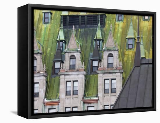 Architectural Details of Chateau Frontenac Hotel, Quebec City, Canada-Keren Su-Framed Premier Image Canvas