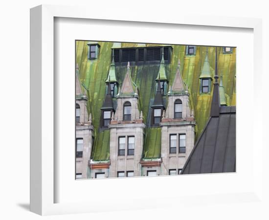 Architectural Details of Chateau Frontenac Hotel, Quebec City, Canada-Keren Su-Framed Photographic Print