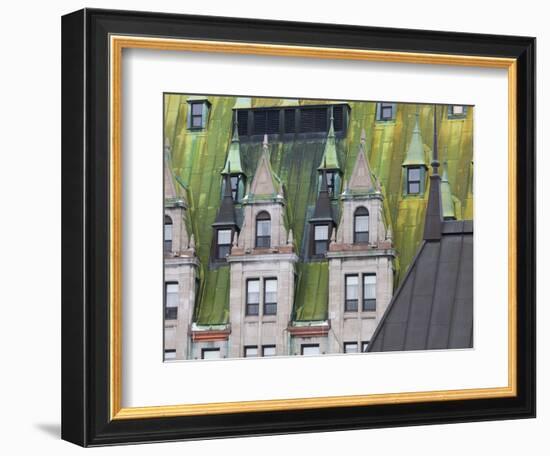 Architectural Details of Chateau Frontenac Hotel, Quebec City, Canada-Keren Su-Framed Photographic Print