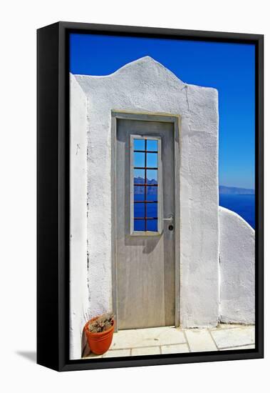 Architectural Details of Santorini - Traditional Cycladic Style-Maugli-l-Framed Premier Image Canvas