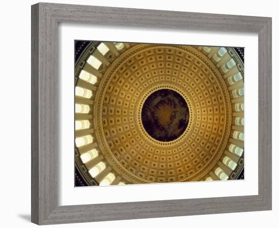 Architectural Details of the Ceiling of Capitol Building Rotunda, Washington DC, USA-null-Framed Photographic Print