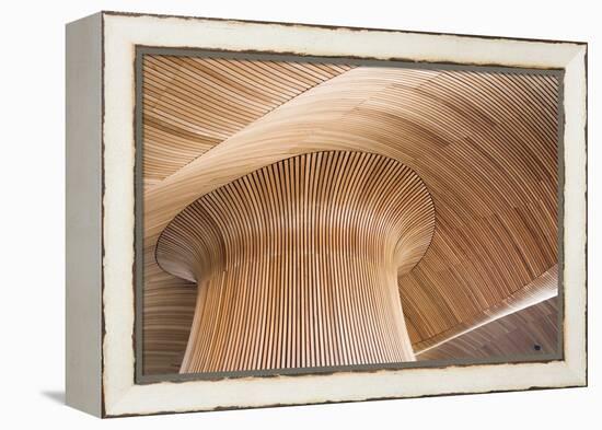 Architectural Details of Welsh Assembly Building, Cardiff Bay, Uk.-DaiPhoto-Framed Premier Image Canvas
