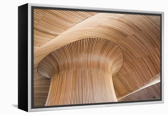 Architectural Details of Welsh Assembly Building, Cardiff Bay, Uk.-DaiPhoto-Framed Premier Image Canvas