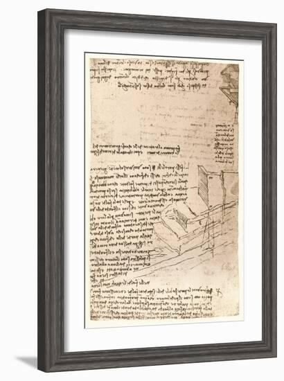 Architectural drawing, c1472-c1519 (1883)-Leonardo Da Vinci-Framed Giclee Print